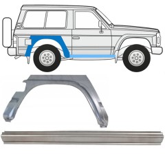 Reparație prag + aripă spate pentru Nissan Patrol Y60 GY60 1990-1997 / Dreapta / Set 11540