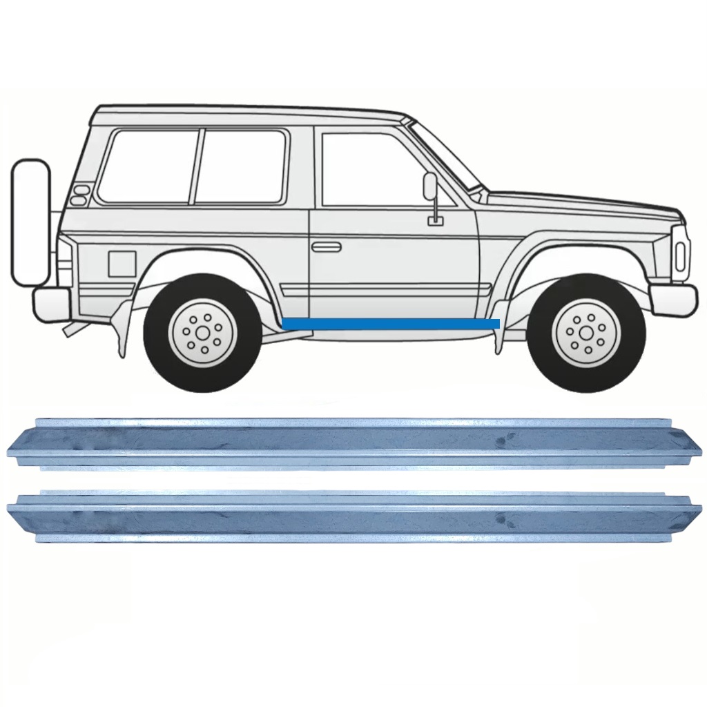 Reparație Prag Pentru Nissan Patrol 1990-1997 / Stânga = Dreapta (Simetric) / Set 10465
