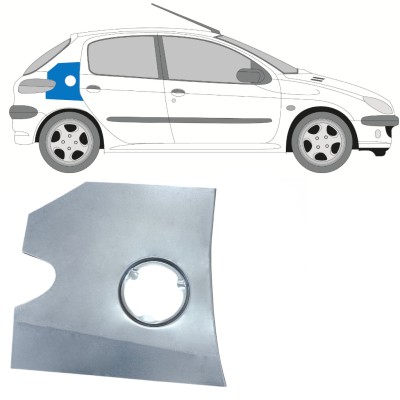 Panou de reparație pentru deschiderea rezervorului pentru Peugeot 206 206+ 1998-2012 15017
