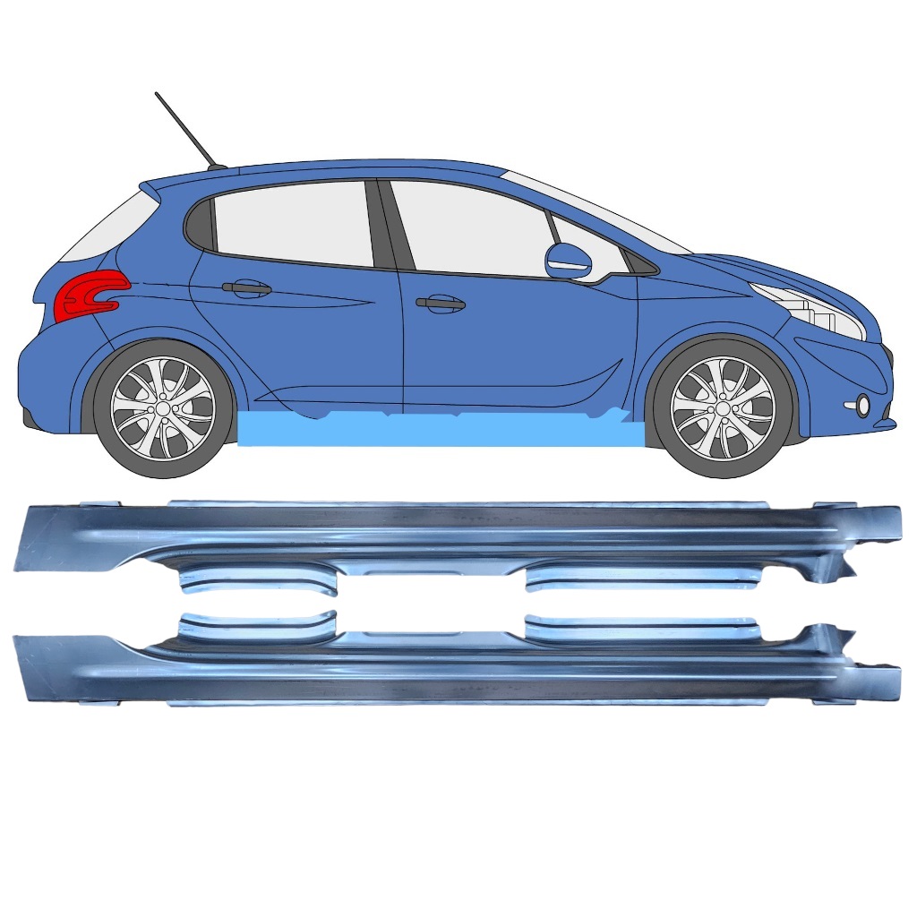 Reparație Prag Pentru Peugeot 208 2012-2019 / Set 11619