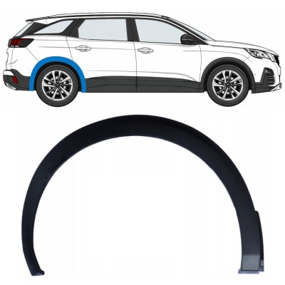 Bandou lateral aripă spate pentru Peugeot 3008 2016-2024 / Dreapta 17033