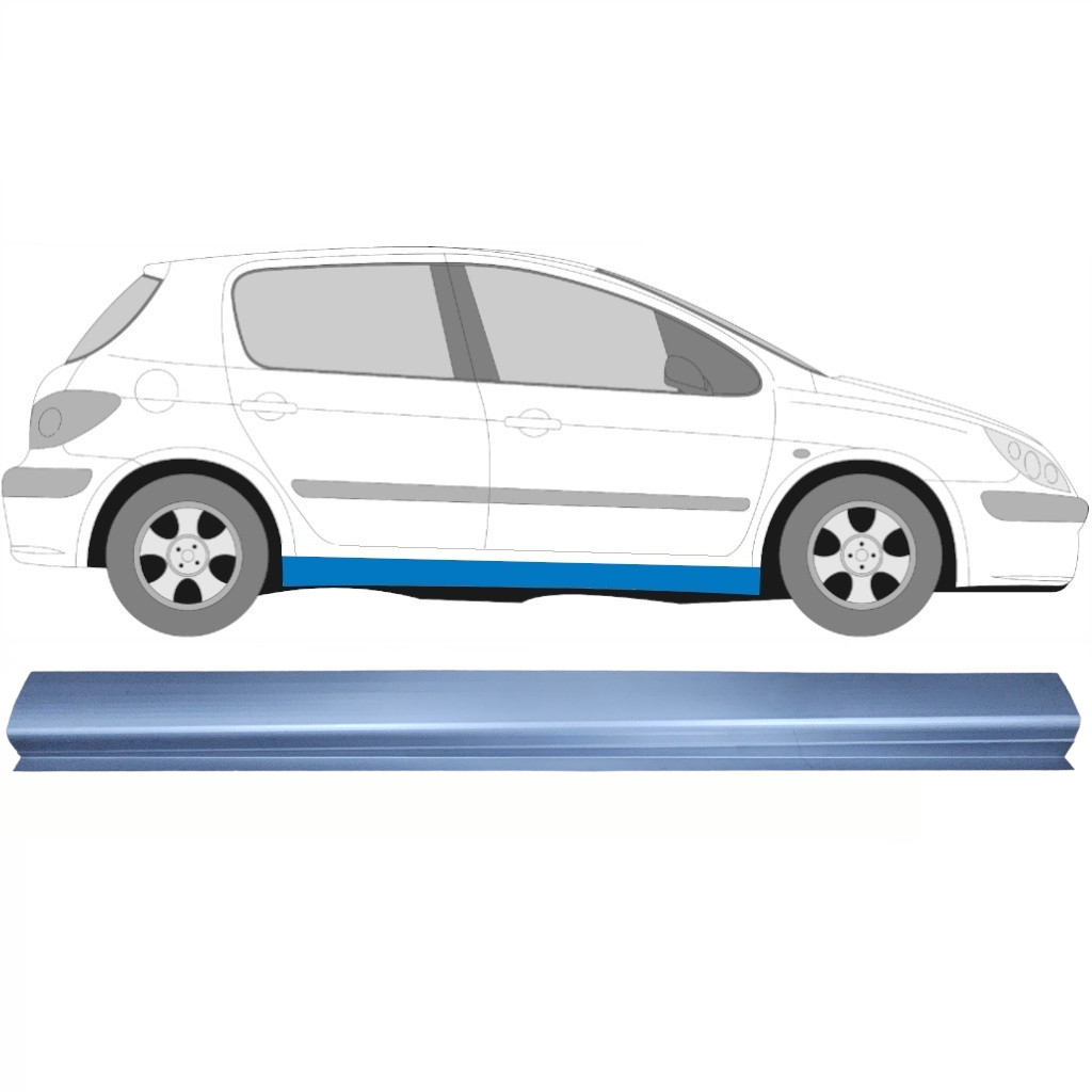 Reparație Prag Partea Inferioară Pentru Peugeot 307 2001-2008 / Dreapta 8501