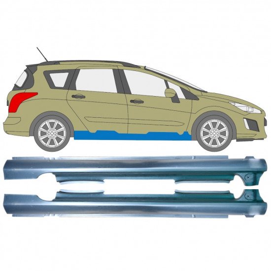 Prag complet pentru Peugeot 308 2007-2013 / Stânga / Dreapta / Stânga+Dreapta / Set 12888