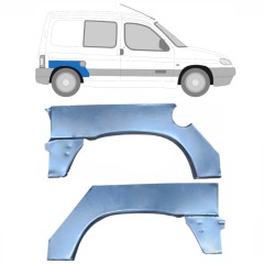 Reparație aripă spate pentru Peugeot Partner 1996-2008 / Stânga+Dreapta / Set 9812