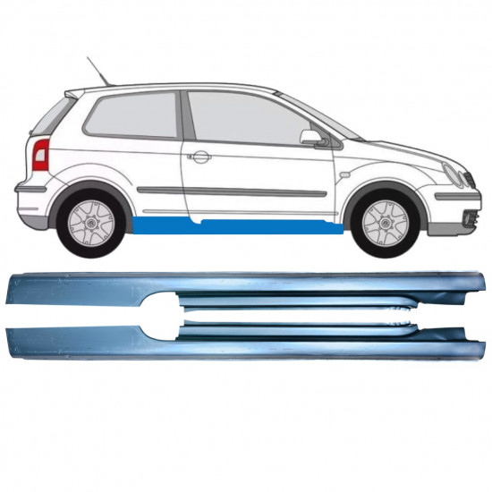 Prag complet pentru Volkswagen Polo 2001-2009 / Stânga+Dreapta / Set 12858