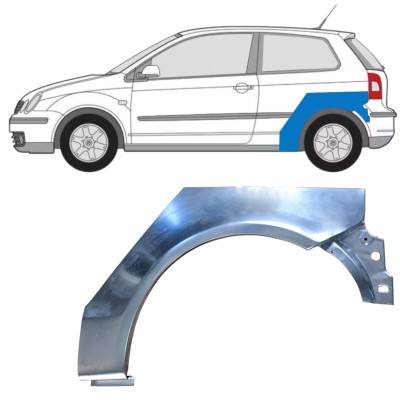 Reparație aripă spate pentru Volkswagen Polo 2001-2009 / Stânga 16260