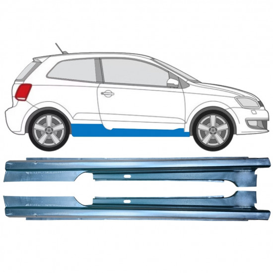 Prag complet pentru Volkswagen Polo 2009-2017 / Stânga+Dreapta / Set 12861