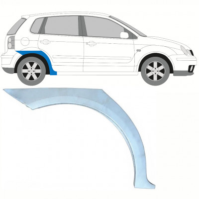 VW POLO 2001-2009 5-D SEGMENT REPARAȚIE ARIPĂ SPATE / DREAPTA