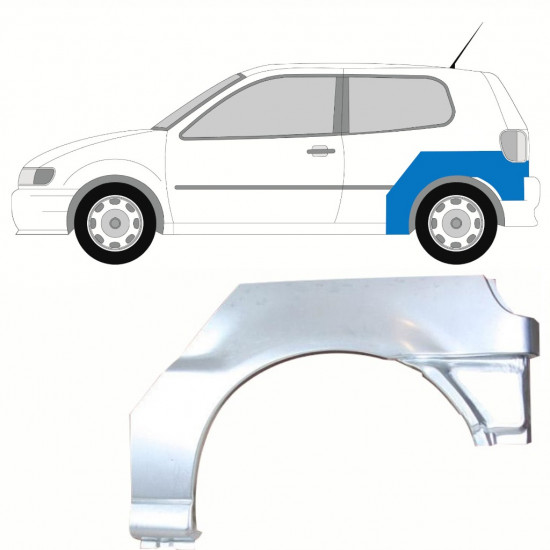 VW POLO 1994-1999 SEGMENT REPARAȚIE ARIPĂ SPATE / STÂNGA