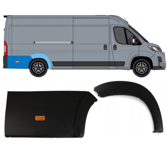 Set bandouri aripă spate cu lampă pentru Toyota Proace Max 2024- / Dreapta 15889