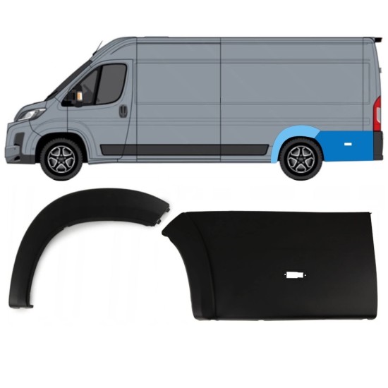 Set bandouri aripă spate pentru Toyota Proace Max 2024- / Stânga 15892