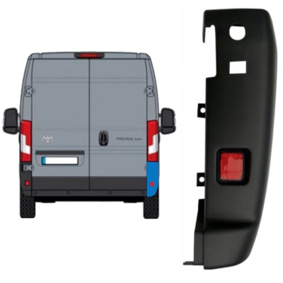Colț bară spate 180 grade pentru Toyota Proace Max 2024- / Dreapta 16038