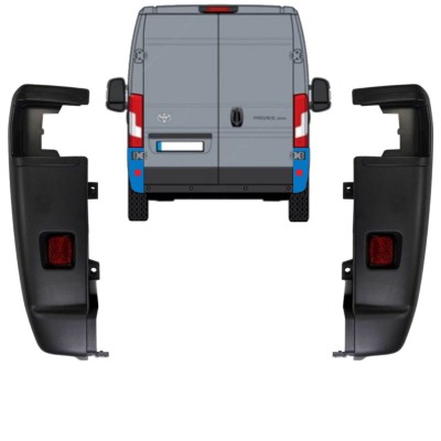 Colț bară spate 270 grade pentru Toyota Proace Max 2024- / Stânga+Dreapta / Set 15930