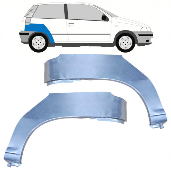 Reparație aripă spate pentru Fiat Punto 1 1993-1999 / Stânga+Dreapta / Set 9684