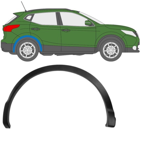 Bandou lateral aripă spate pentru Nissan Qashqai 2013-2021 / Dreapta 11779