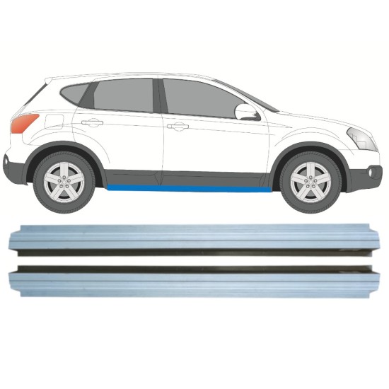Reparație prag interior pentru Nissan Qashqai 2007-2013 / Stânga+Dreapta / Set 14980
