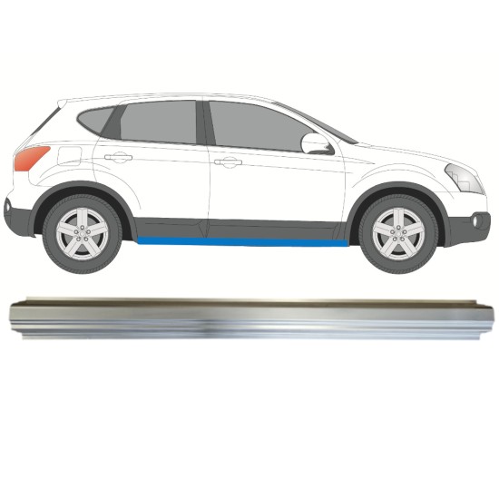 Reparație prag pentru Nissan Qashqai 2007-2013 / Stânga = Dreapta (simetric) 14981 Reparație prag pentru Nissan Qashqai 2007-2013 / Stânga = Dreapta (simetric) 14981