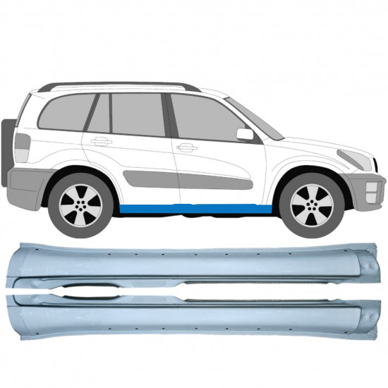 Reparație prag pentru Toyota RAV4 2000-2005 / Stânga+Dreapta / Set 9397