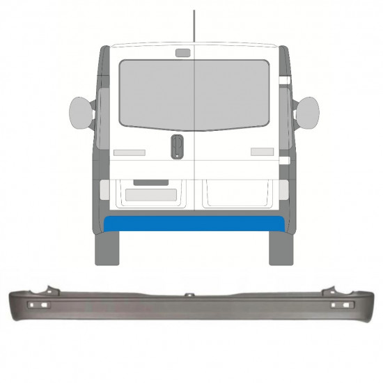 Bară spate pentru Renault Trafic 2001-2014 8207