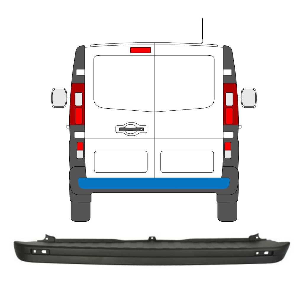 Bară Spate Pentru Renault Trafic 2014- 8212
