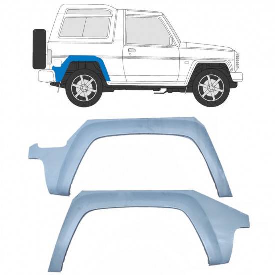 Reparație aripă spate pentru Daihatsu Fourtrak Rocky 1985-1993 / Stânga+Dreapta / Set 10418