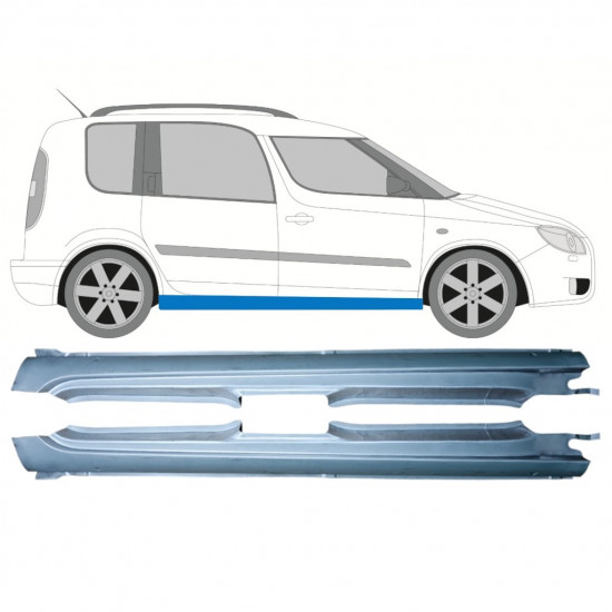 Prag complet pentru Skoda Roomster Praktik 2006-2015 / Stânga / Dreapta / Stânga+Dreapta / Set 12891