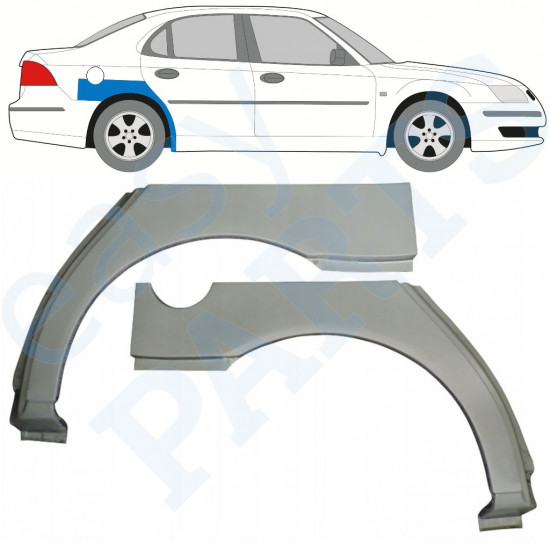 Reparație aripă spate pentru Saab 9-3 2002-2012 / Stânga+Dreapta / Set 9988