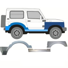 Reparație prag + aripă față + aripă spate pentru Suzuki Samurai 1981- / Dreapta / Set 11181