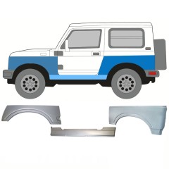 Reparație prag + aripă față + aripă spate pentru Suzuki Samurai 1981- / Stânga / Set 11180