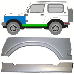 Prag complet + reparație aripă față pentru Suzuki Samurai 1981- / Stânga / Set 10035
