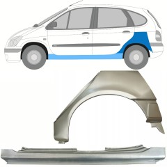 Reparație prag + aripă spate pentru Renault Megane I Scenic 1995-2003 / Stânga / Set 10100