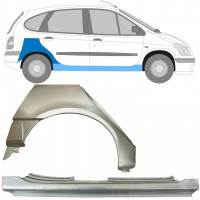 Reparație prag + aripă spate pentru Renault Scenic 1995-2003 / Dreapta / Set 10099