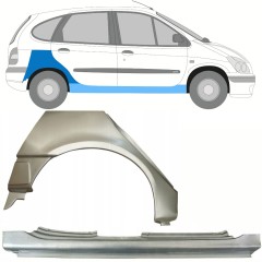 Reparație prag + aripă spate pentru Renault Megane I Scenic 1995-2003 / Dreapta / Set 10099