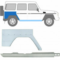 Reparație prag + aripă spate pentru Mercedes G-Class 1979- / Dreapta / Set 10005