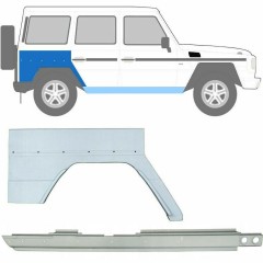 Reparație prag + aripă spate pentru Mercedes G-Class W460 W461 W463 1979- / Dreapta / Set 10005