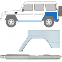 Reparație prag + aripă spate pentru Mercedes G-Class 1992- / Stânga / Set 10010