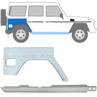 Reparație prag + aripă spate pentru Mercedes G-Class 1992- / Dreapta / Set 10009