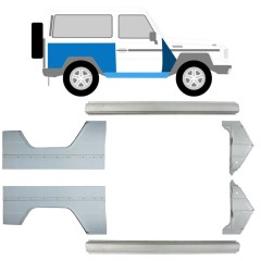 Reparație prag + aripă față + aripă spate pentru Mercedes G-Class W460 W461 W463 1979-2017 / Stânga+Dreapta / Set 9709