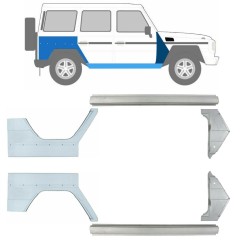 Reparație prag + aripă față + aripă spate pentru Mercedes G-Class W460 W461 W463 1979-2017 / Stânga+Dreapta / Set 9710
