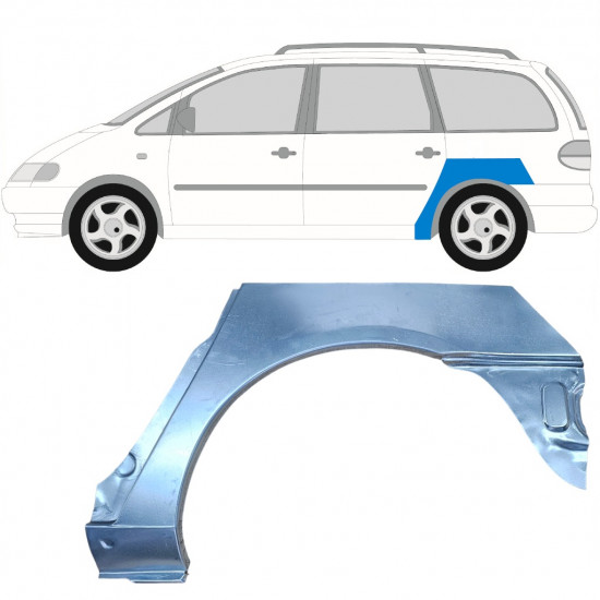 Reparație aripă spate pentru VW Sharan Ford Galaxy 1995-2000 / Stânga 6590