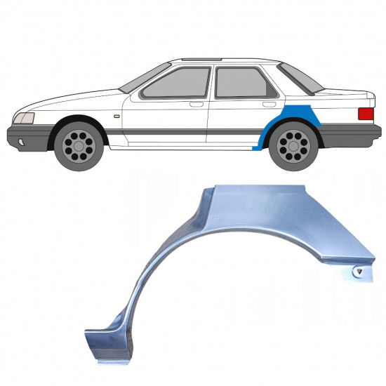 Reparație aripă spate pentru Ford Sierra 1982-1993 / Stânga 7389