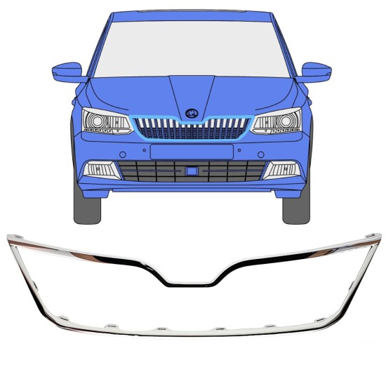 Ramă grilă față pentru Skoda Fabia 2014-2018 16190