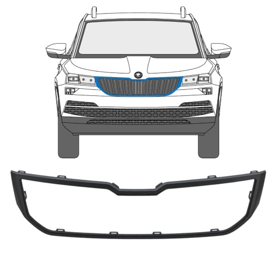 Ramă grilă față pentru Skoda Karoq 2017-2022 17233