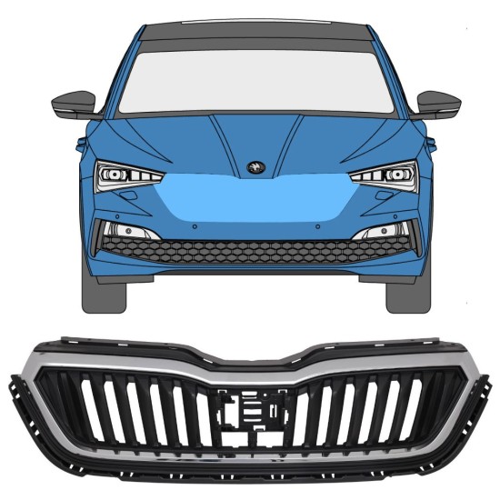 Grilă pentru Skoda Scala 2019- 17229