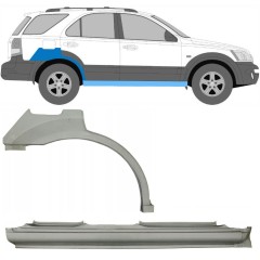 Prag complet + reparație aripă spate pentru Kia Sorento 2002-2009 / Dreapta / Set 11711