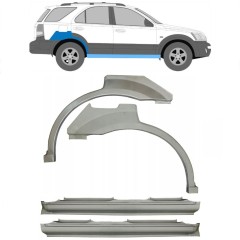 Prag complet + reparație aripă spate pentru Kia Sorento 2002-2009 / Set 11713
