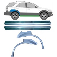 Reparație prag + aripă spate pentru Kia Sorento 2002-2009 / Stânga+Dreapta / Set 10696