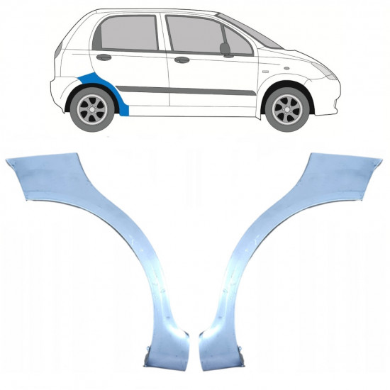 Reparație aripă spate pentru Chevrolet Spark 2005-2010 / Stânga+Dreapta / Set 9764