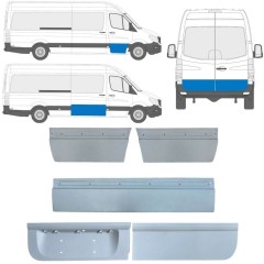 Reparație exterior ușă pentru Mercedes Sprinter 2006-2018 / Stânga+Dreapta / Set 11317