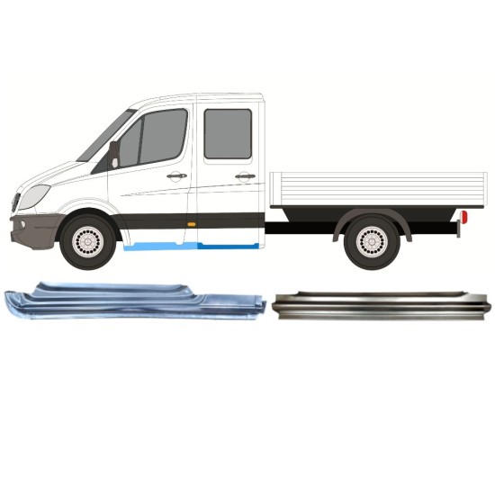 Set panouri de reparare pentru Mercedes Sprinter 2006-2018 / Stânga / 14779 Set panouri de reparare pentru Mercedes Sprinter 2006-2018 / Stânga / 14779